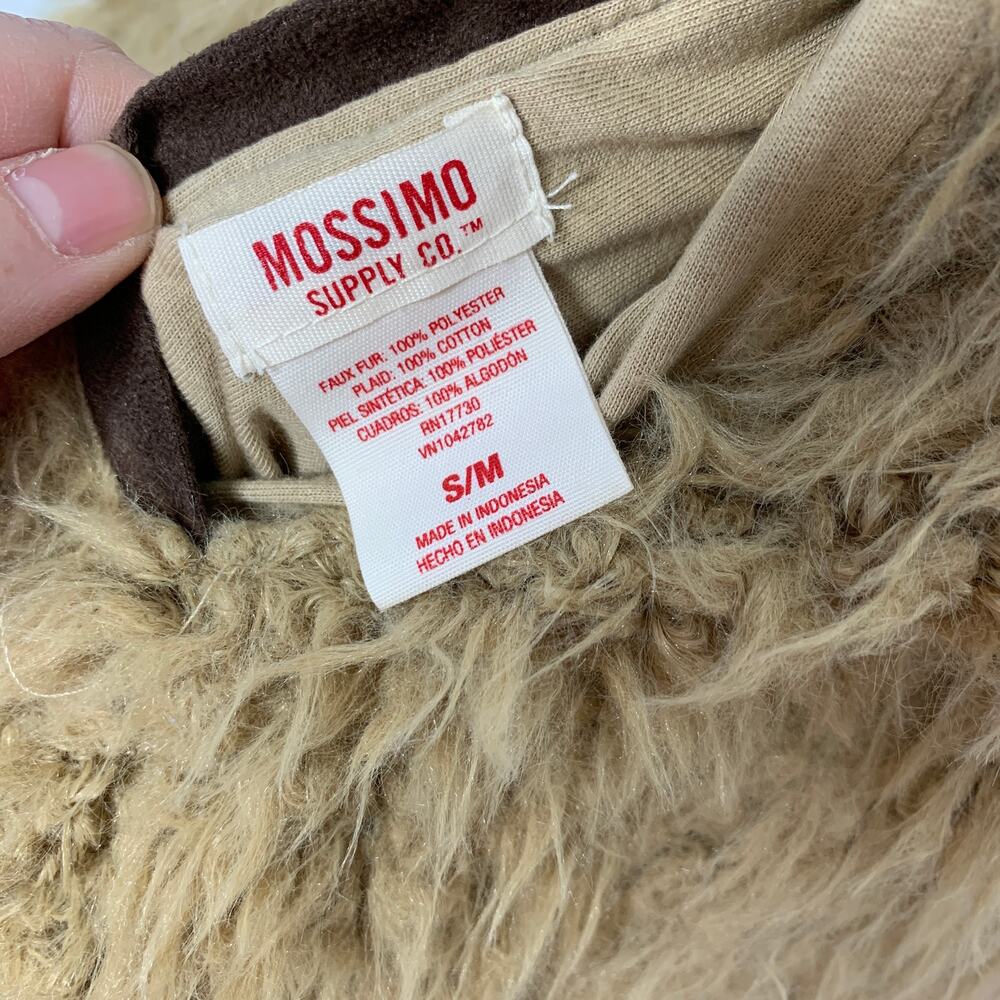 3/$20 Mossimo Supply plaid flannel lined reversible faux fur vest Small Medium - Picture 5 of 6
